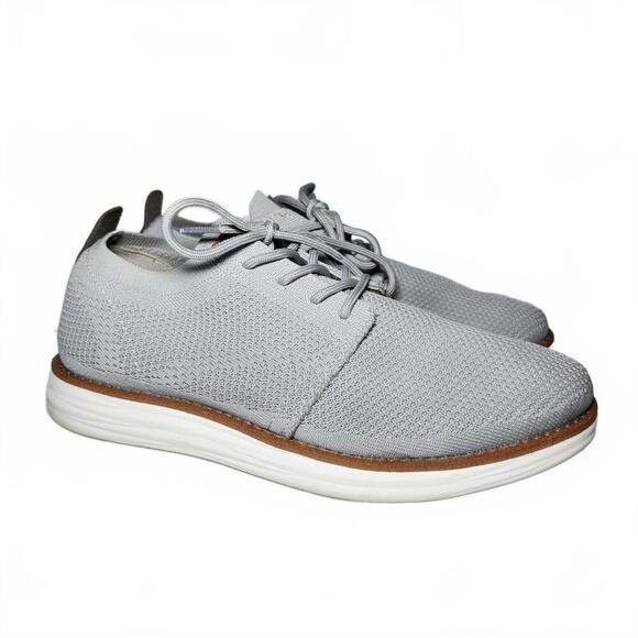 Bruno Marc Men's Grand-01 Grey Knit Oxfords Size 9 - Picture 1 of 9